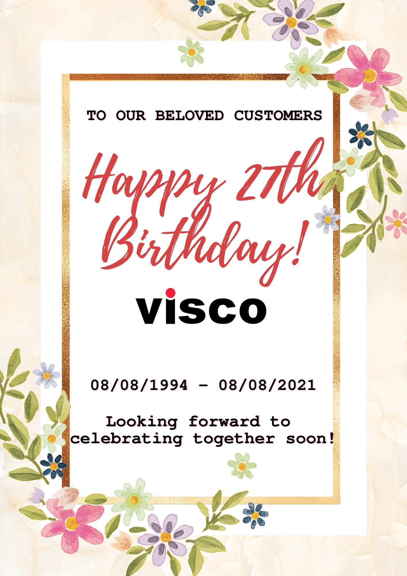 HAPPY BIRTHDAY TO VISCO